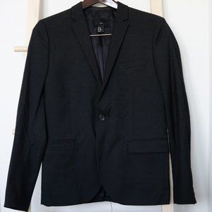 H&M Men's Slim Fit Blazer Black Size US 36R